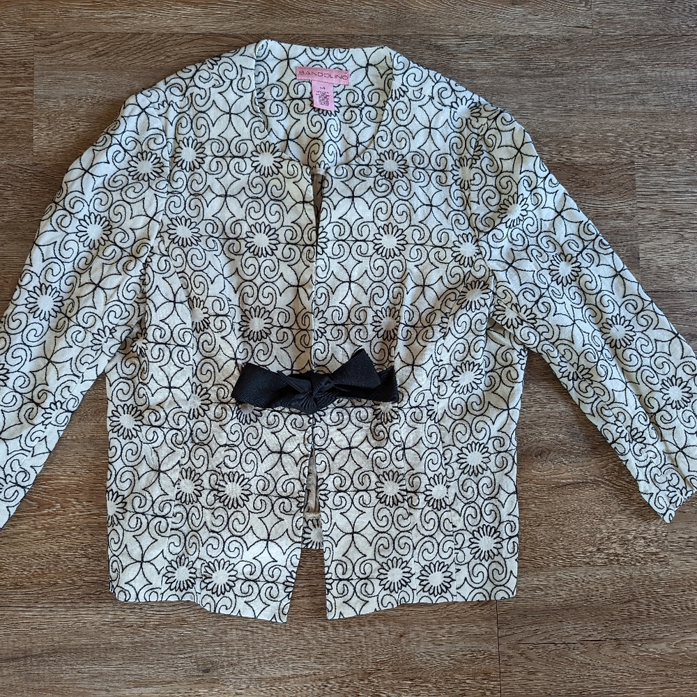 Bandolino Patterned Linen Jacket - image 3